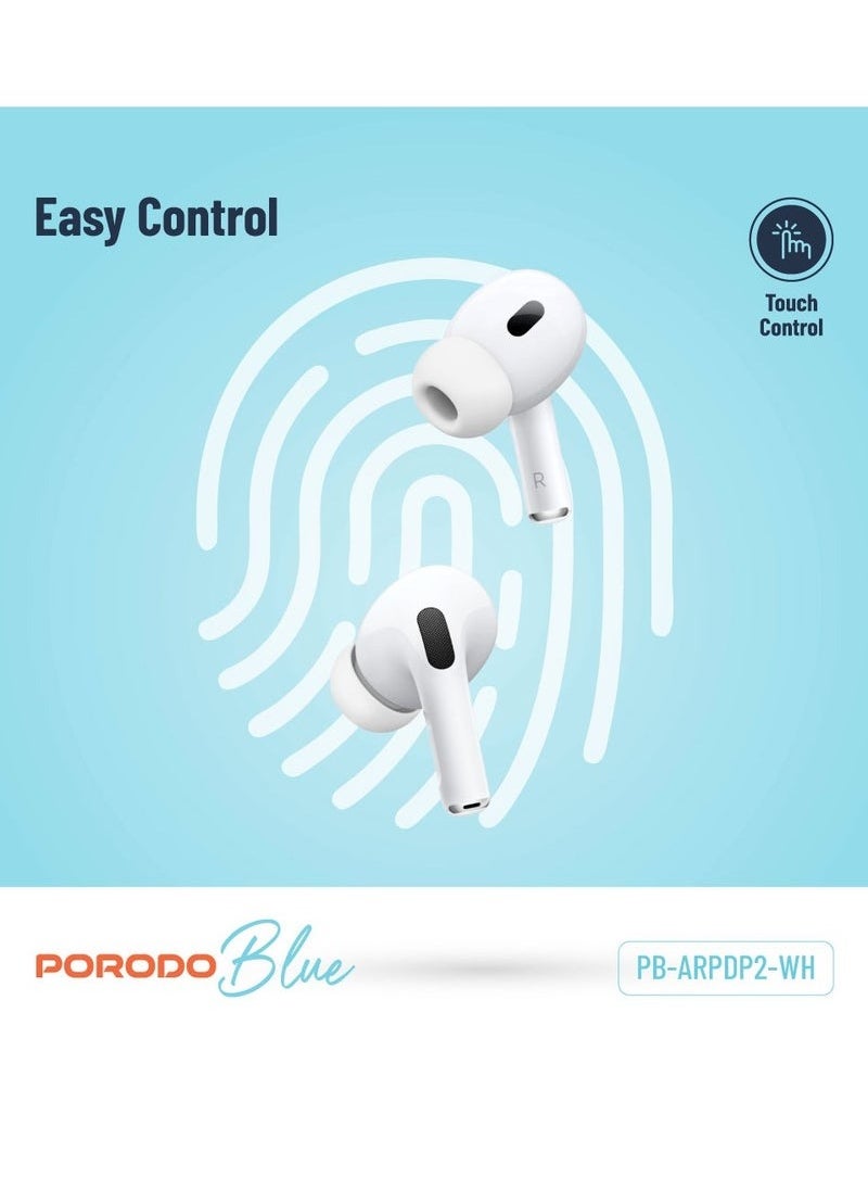 Porodo AirPods Pro 2 With Swipe Volume Wireless Charging