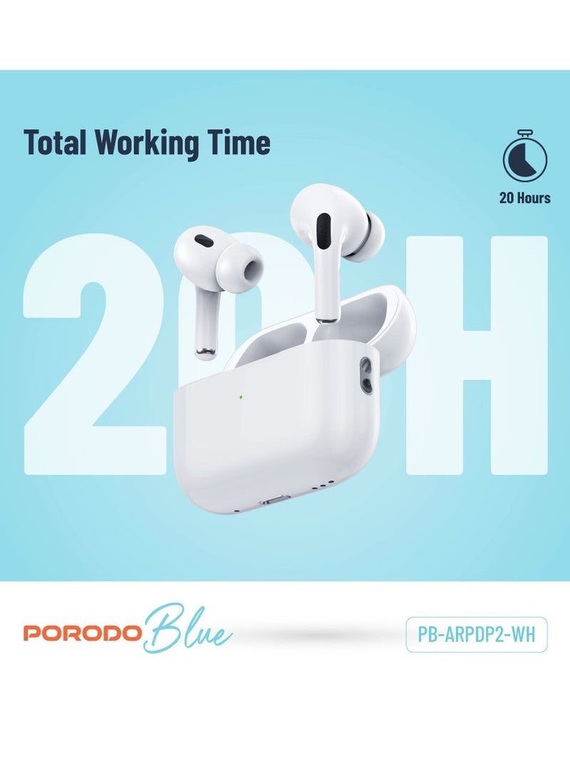 Porodo AirPods Pro 2 With Swipe Volume Wireless Charging