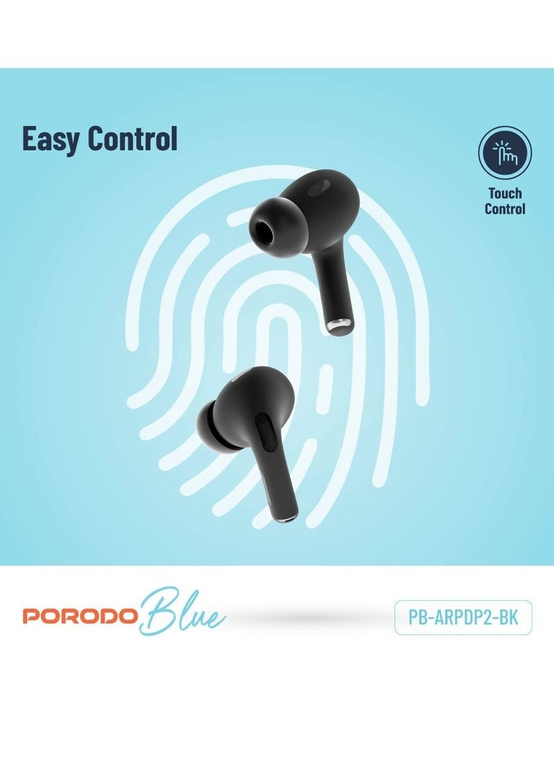 Porodo Blue With Swipe Volume Wireless Charging