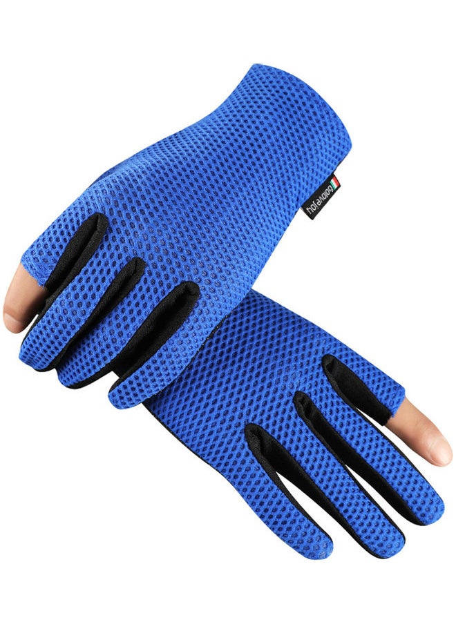 2 Fingerless Design Fishing Gloves