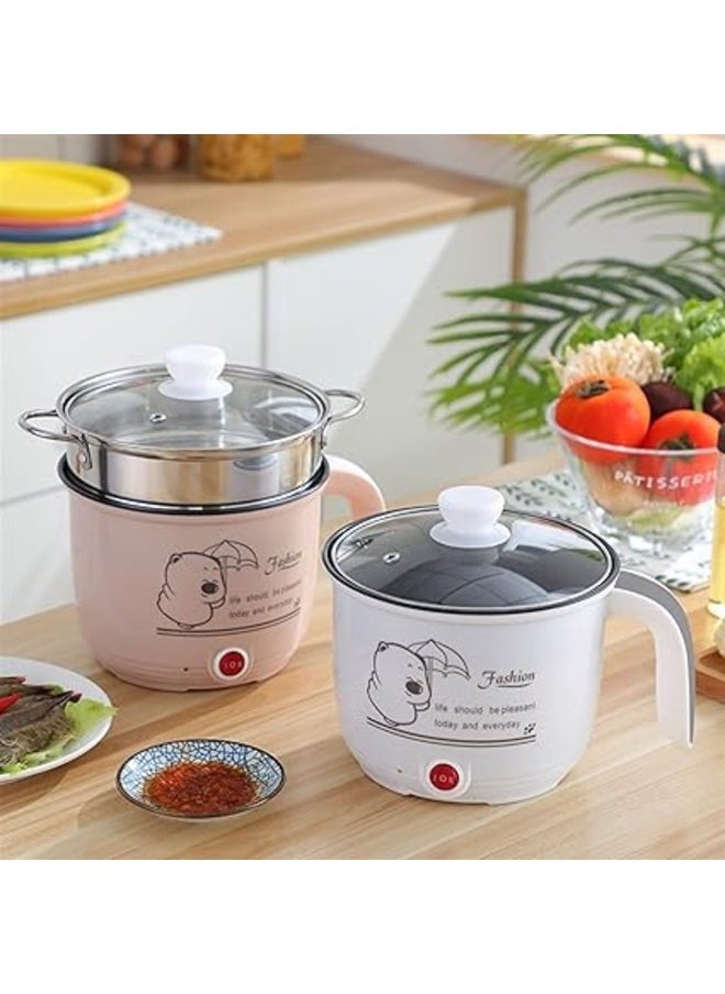 Mini Electric Rice Cooker Single Layer Available Multi-function Hot Pot Electric Rice Cooker 1.8L (Color: Blue)