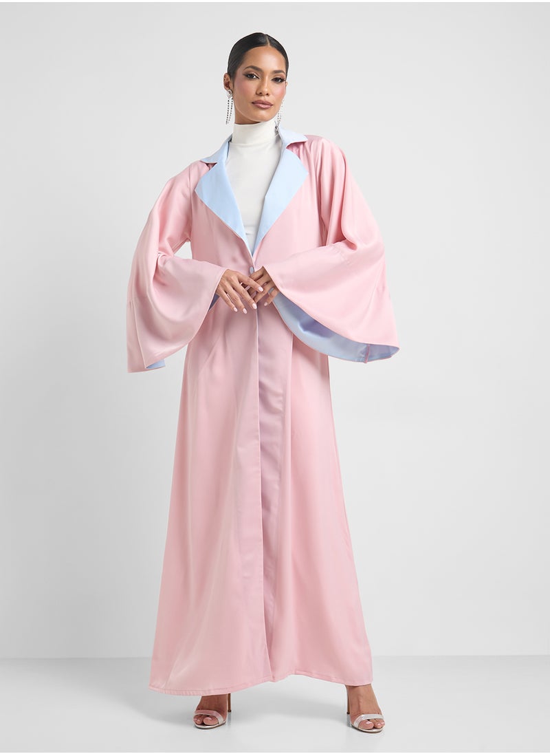 Two Toned Abaya With Sheila