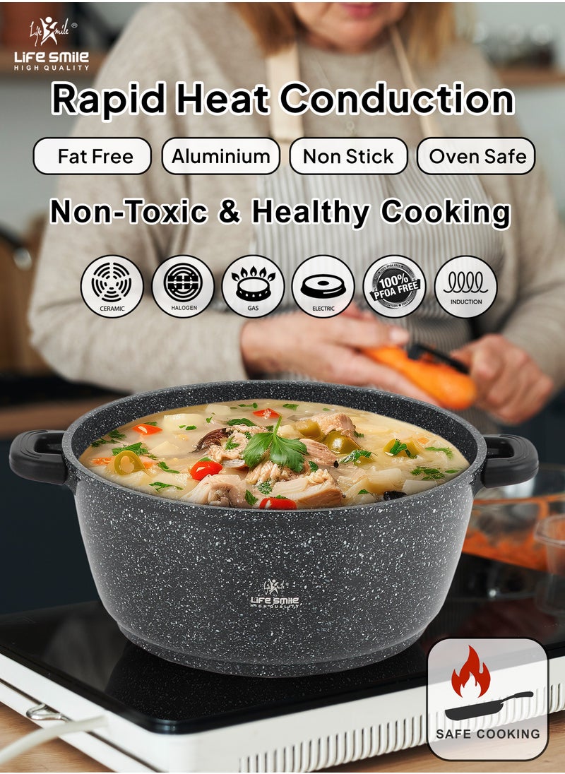 Detachable Granite Coating Cookware Set-51 Pcs, Non-Stick Induction Base Pots ,Pans And Cutlery set include Frying pan with lid,Saucepan with lid,Wok Pan,Stockpot,Steamer pot,Cutlery set with Holder,Oven Cake pans,Spatula,Oven gloves,Placemat