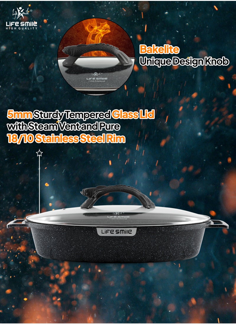 Detachable Granite Coating Cookware Set-51 Pcs, Non-Stick Induction Base Pots ,Pans And Cutlery set include Frying pan with lid,Saucepan with lid,Wok Pan,Stockpot,Steamer pot,Cutlery set with Holder,Oven Cake pans,Spatula,Oven gloves,Placemat