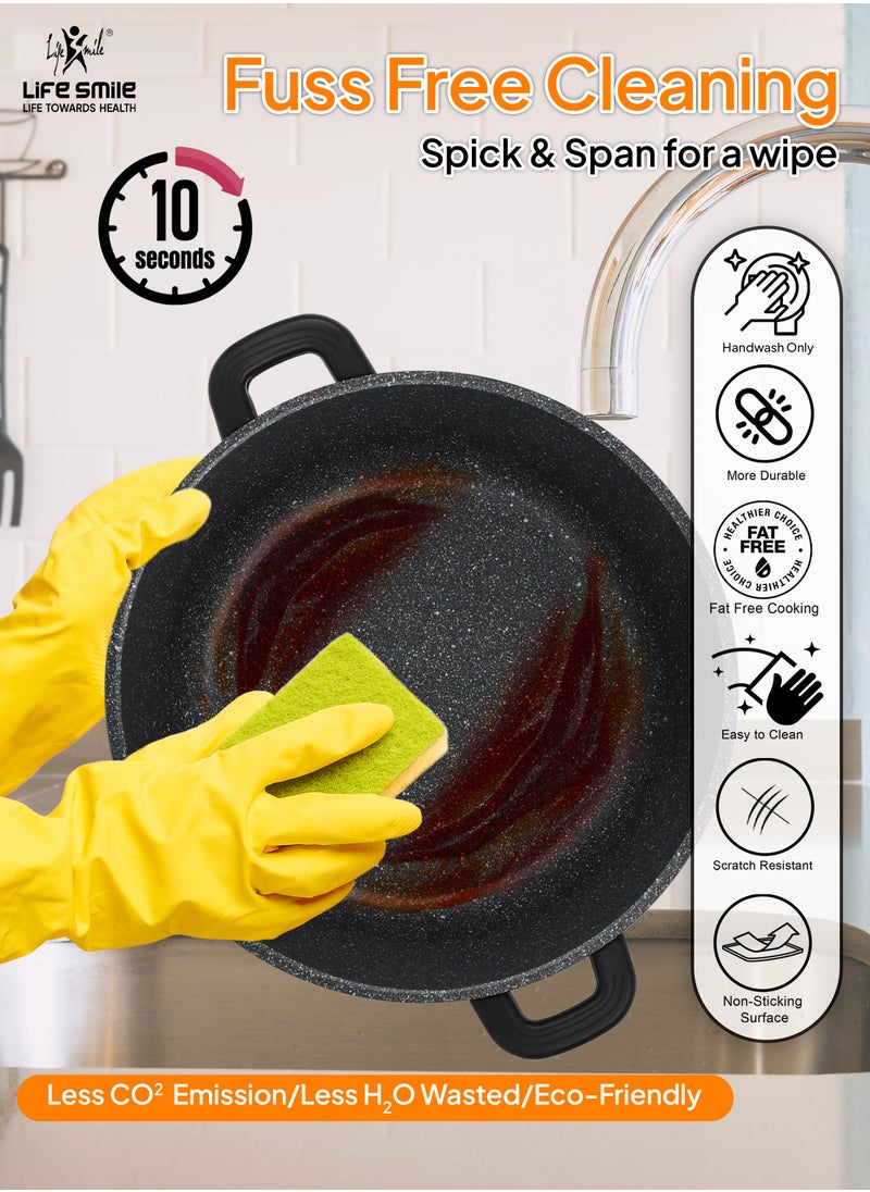 Detachable Granite Coating Cookware Set-51 Pcs, Non-Stick Induction Base Pots ,Pans And Cutlery set include Frying pan with lid,Saucepan with lid,Wok Pan,Stockpot,Steamer pot,Cutlery set with Holder,Oven Cake pans,Spatula,Oven gloves,Placemat