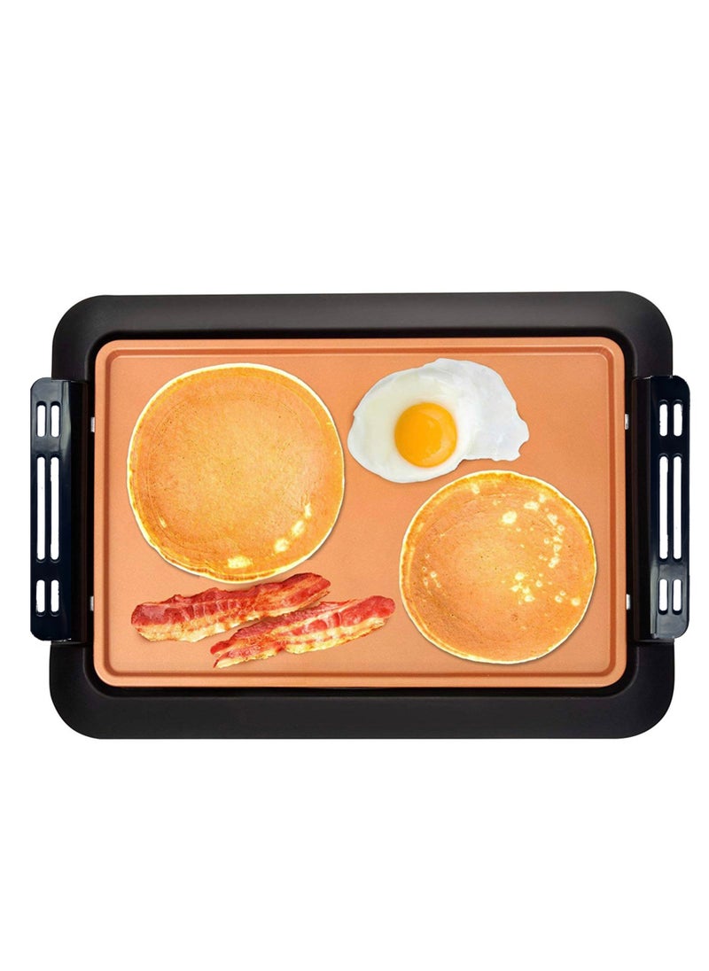 Indoor Smokeless Grill Electric Grill Ultra Nonstick Electric Grill Dishwasher Safe Surface, Temp Control, Metal Utensil Safe, Barbeque Indoors with No Smoke!