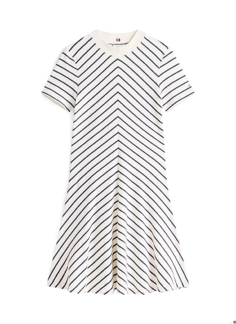 Striped A-Line Dress
