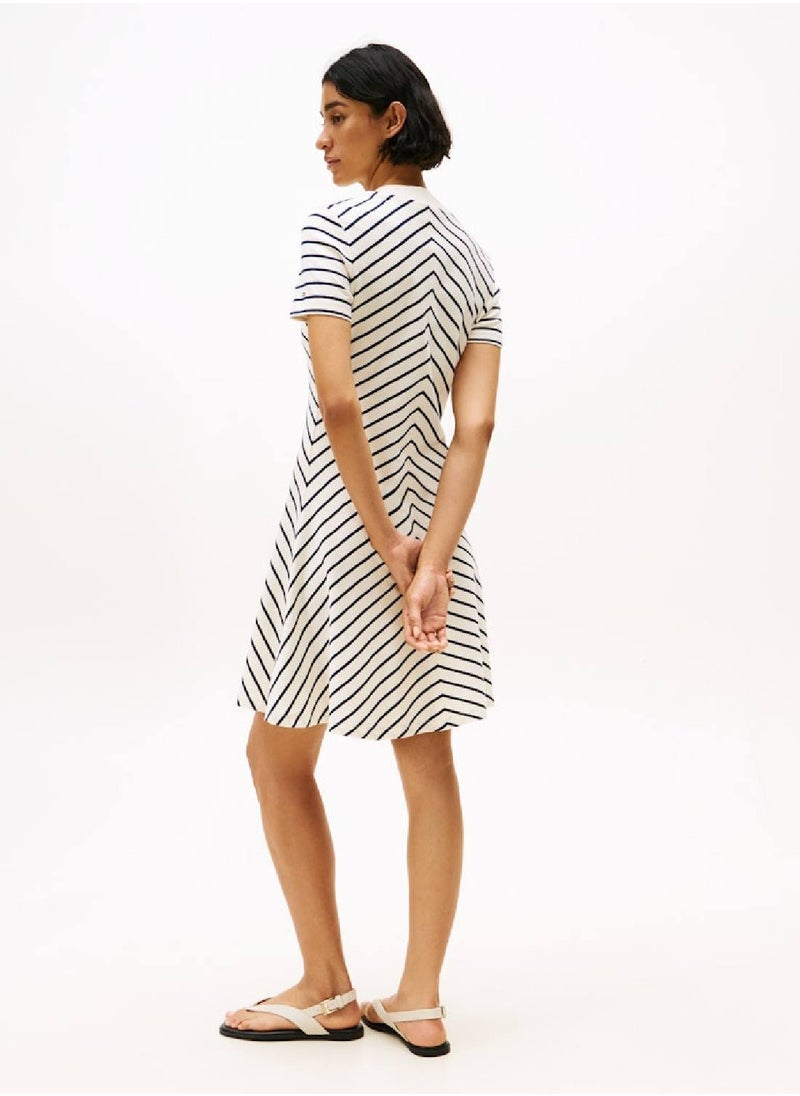 Striped A-Line Dress