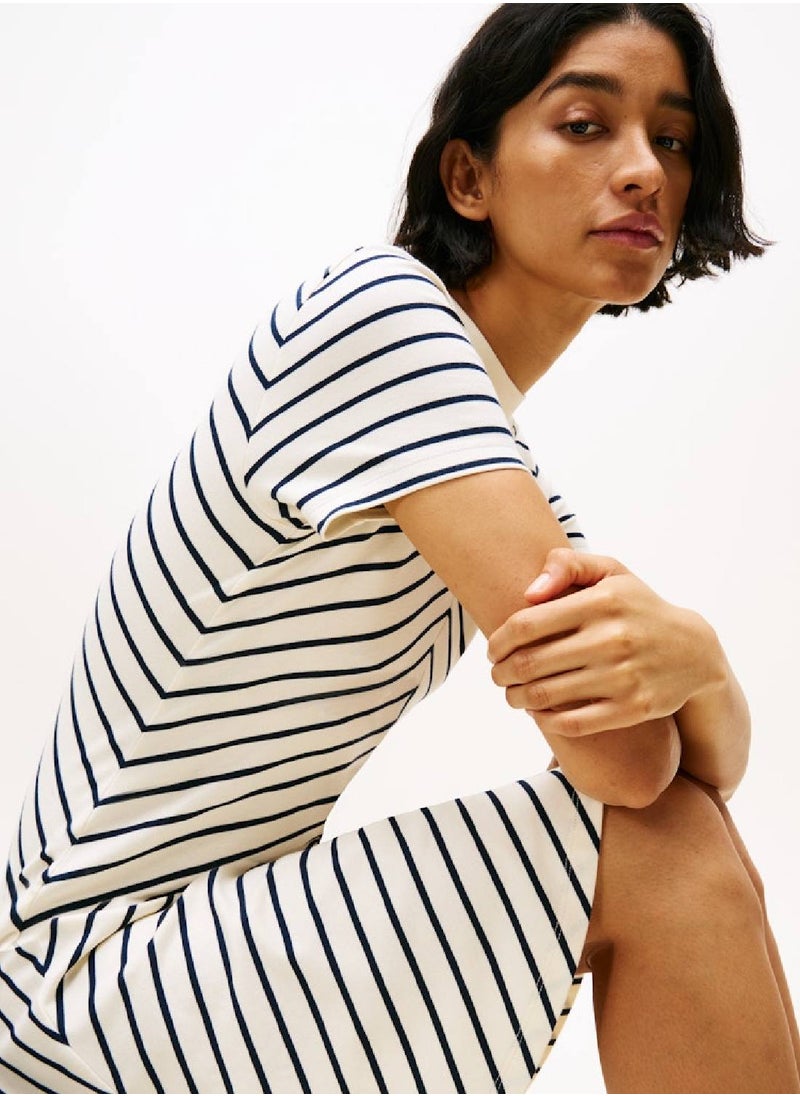 Striped A-Line Dress