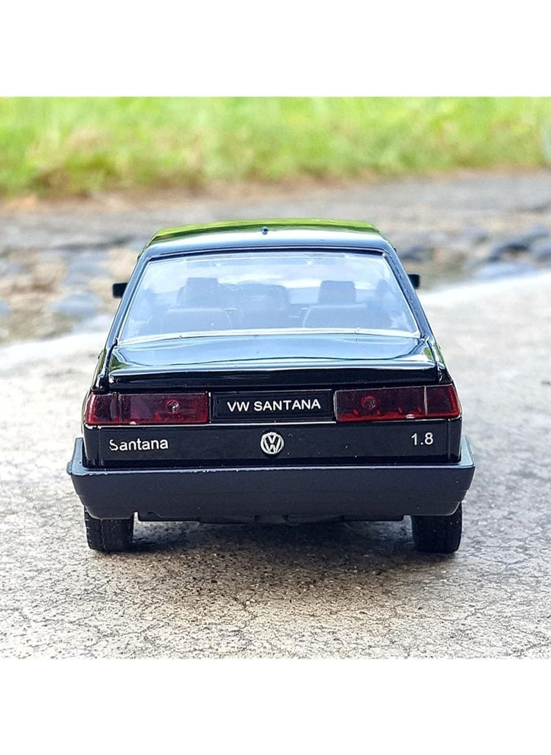 1:24 Volkswagen Santana Alloy Diecast Car – Sound, Lights, Opening Doors – Toy Model for Kids & Collectors
