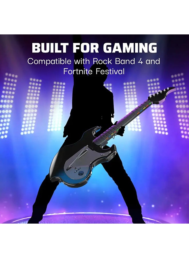 PDP RIFFMASTER Wireless Guitar Controller PS 5 and PS 4 - Black