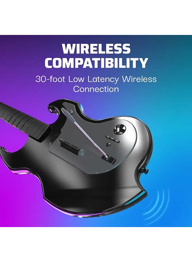 PDP RIFFMASTER Wireless Guitar Controller PS 5 and PS 4 - Black