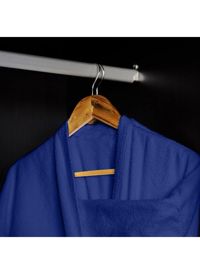 Terry Bathrobe With Pockets Blue Xxl Hotel Luxury Loungewear Cotton Soft And Absorbent Comfortable After Shower Bathrobe Fade Resistant For Men And Women One Size Fits All 45X30X65Cm