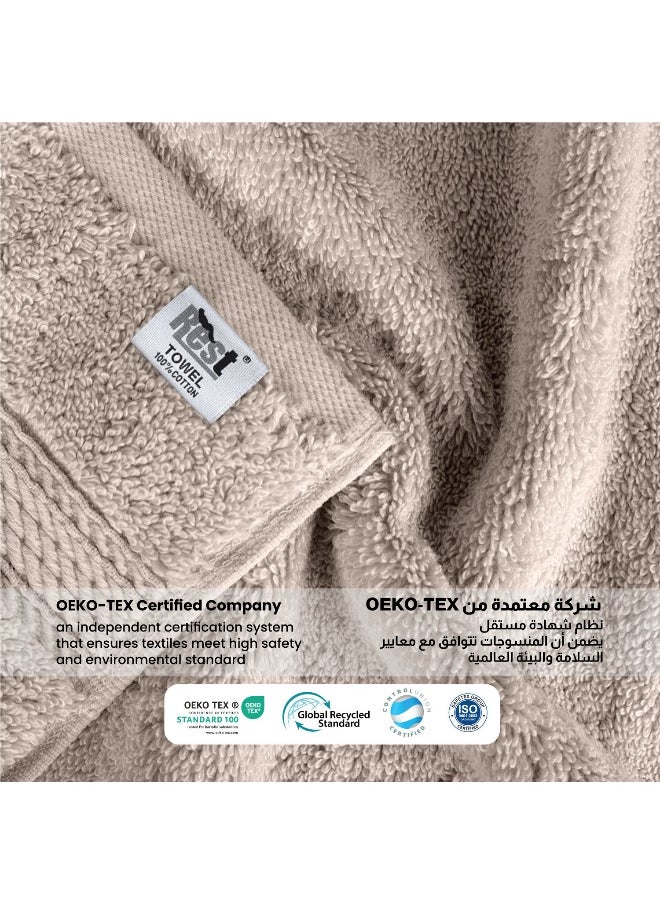 Hand Towel Set Of 4 Taupe Cotton Hand Towel 50X100Cm , 20X39 Inch Soft Lightweight Quick Drying Salon Towel For Styling Spa Household Bedroom Gym With Maximum Absorbency
