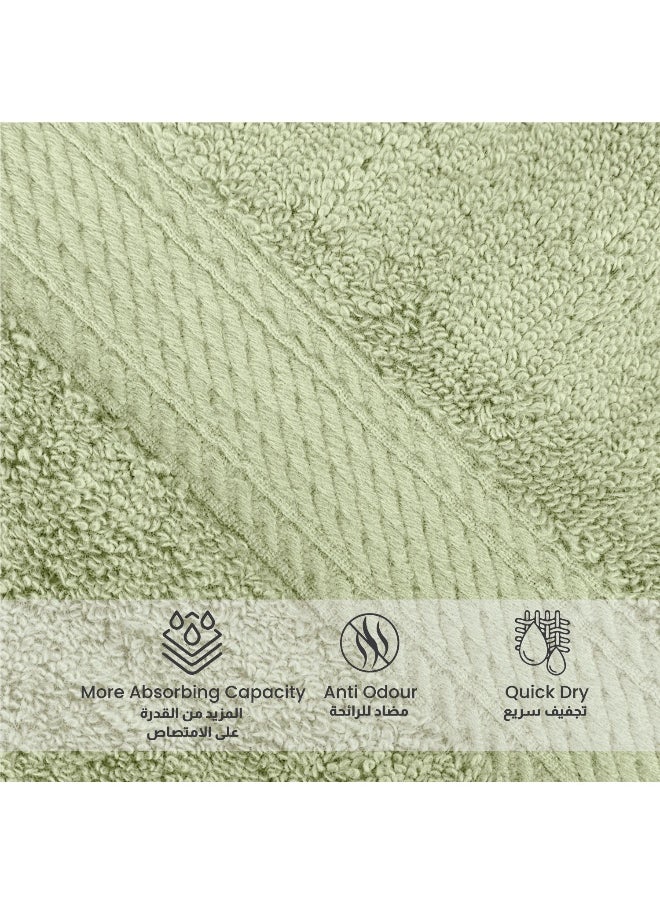 Towel Set 8 Peice Mint Luxury Hotel Bedroom Super Soft Absorbent Durable Washable Quick Dry Cotton Family Bath Towels - 2 Bath Towel 70X140Cm 2 Hand Towel 50X100Cm & 4 Face Towel 30X30Cm