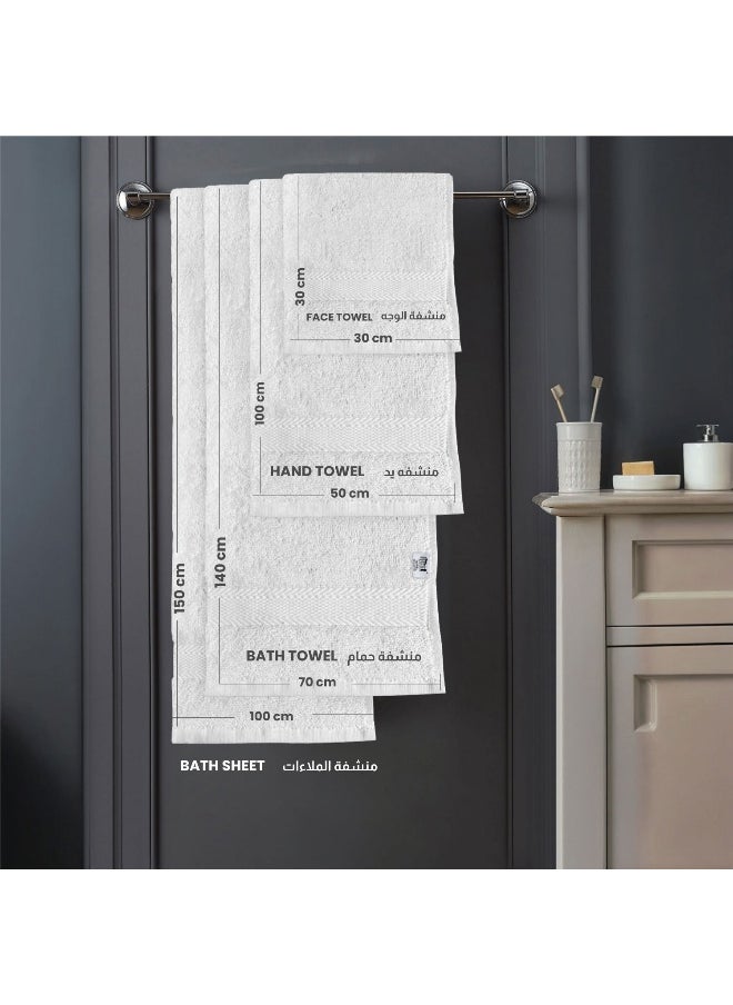 Hand Towel Set Of 4 White Cotton Hand Towel 50X100Cm , 20X39 Inch Soft Lightweight Quick Drying Salon Towel For Styling Spa Household Bedroom Gym With Maximum Absorbency