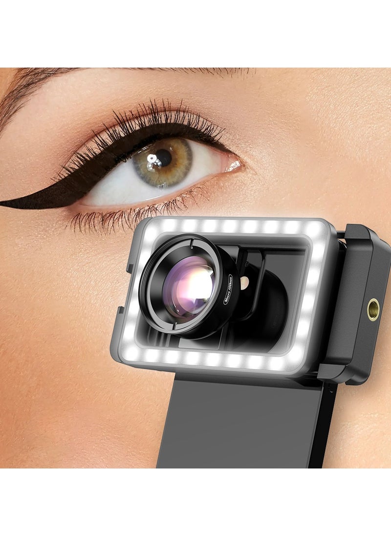 New Upgraded 4k HD 100mm macro lens With LED Fill Light Universal Clamp Micro Lenses for Samsung all smartphones