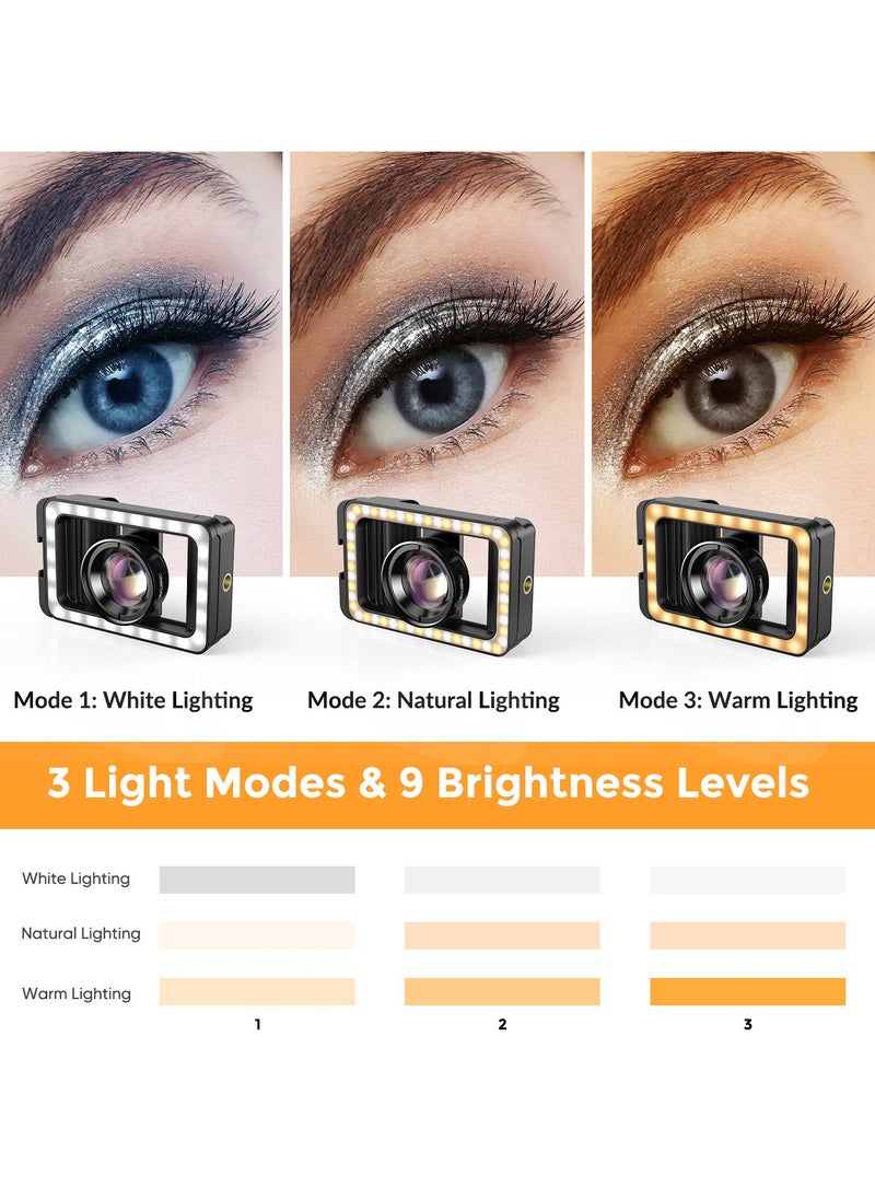 New Upgraded 4k HD 100mm macro lens With LED Fill Light Universal Clamp Micro Lenses for Samsung all smartphones