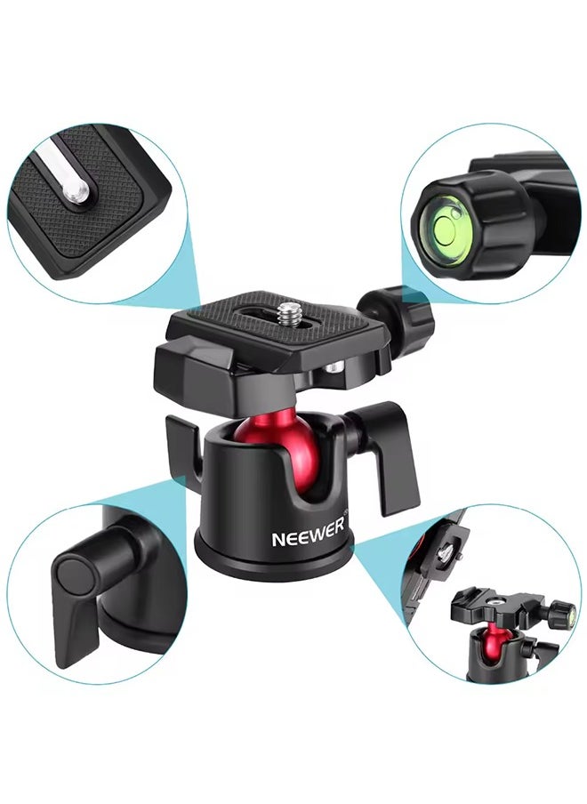 NEEWER Camera Tripod Head Ball Head 360° Rotating Panoramic with 1/4