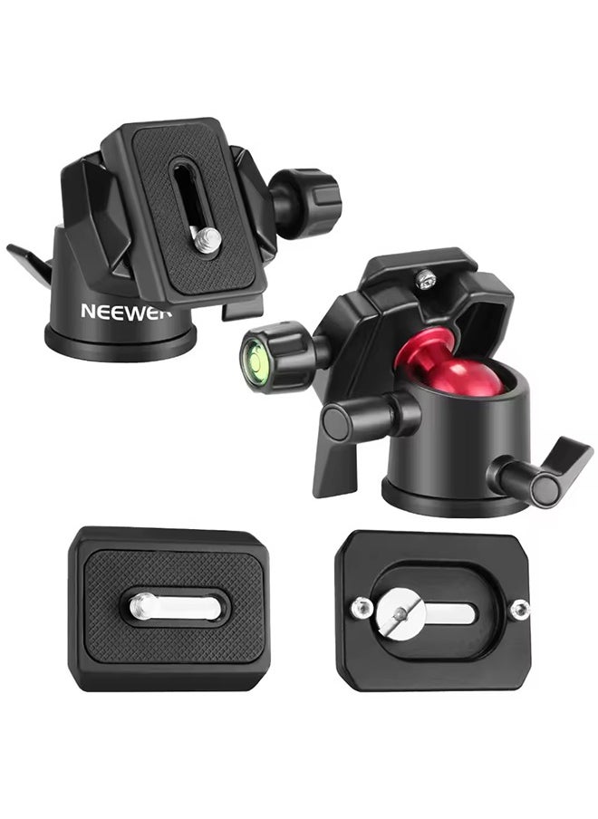 NEEWER Camera Tripod Head Ball Head 360° Rotating Panoramic with 1/4