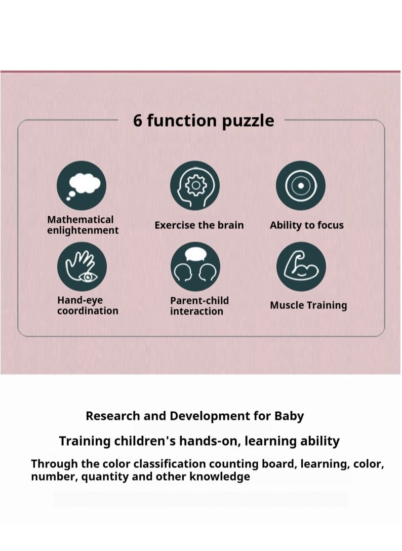 New children's focused training puzzle toys, wooden color classification magnetic ball walking children's pen running early education puzzle toys, ball walking maze toys