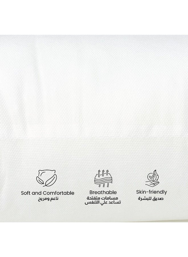 Bedding Throw Pillows Insert Cushion Filler Outer Cover Non Woven Hollowfiber Filling 850 Gm Ultra Soft Fiber Size 65X65Cm , 25X25Inch Cushion Inserts Home Decor White (Pack Of 4)