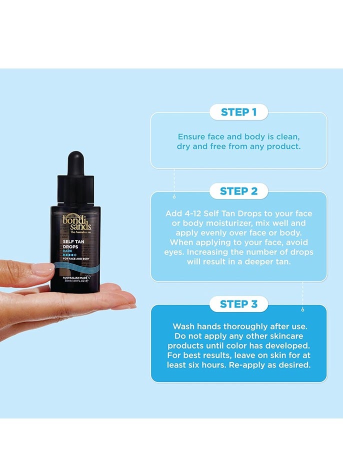 Bondi Sands Face Drops Dark 30ml