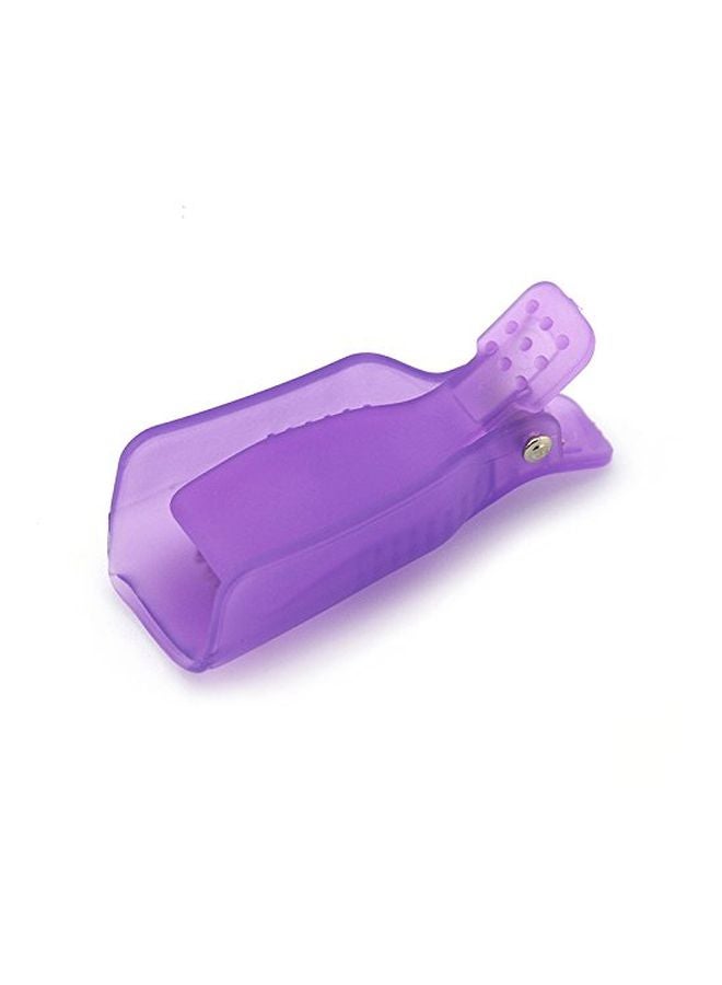 10-Piece UV Gel Polish Remover Wrap Clip Set Purple