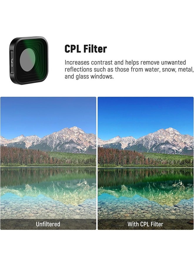 NEEWER ND Filter Set Compatible with GoPro Hero 12 11 10 9 Black, 6 Pack (CPL/ND8/ND16/ND32/ND64/ND1000) Action Camera Accessory Neutral Density Polarizer Lens Filter Kit