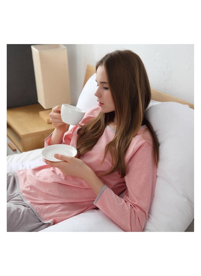 Comfort Pregnancy Maternity Body Support-Nursing U Shape Pillow Velvet White