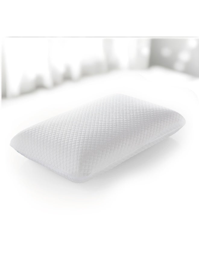 Zenith King Memory Foam Anti-Pressure Pillow For Relaxing Sleep with Removble and Washable White Cover 40 cm x 70 cm x 13 cm