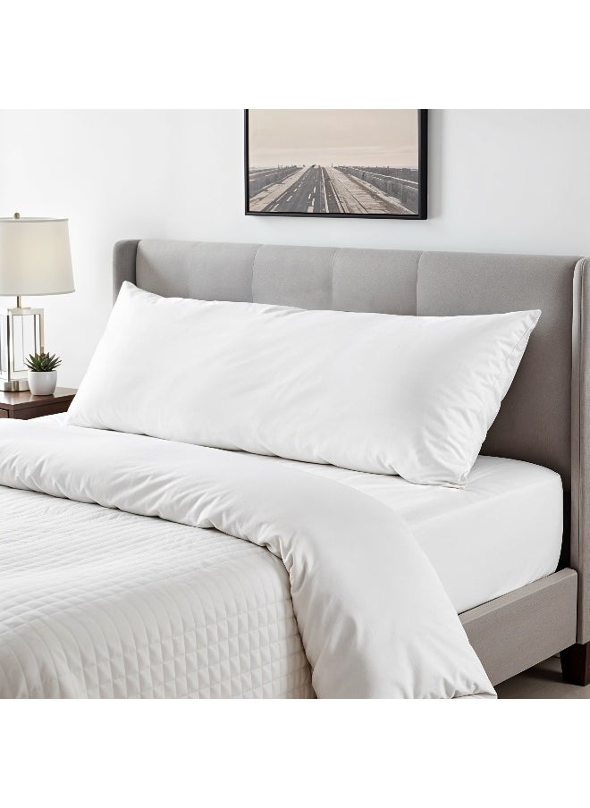 Full Bed Pillow 45 X 145 Cm Extra Smooth White Lightweight Long Body Pillow Soft Breathable And Lightweight For Maternity Support