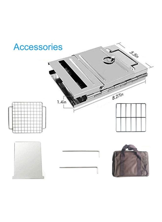 Portable Wood Burning BBQ Grill Stove One Size