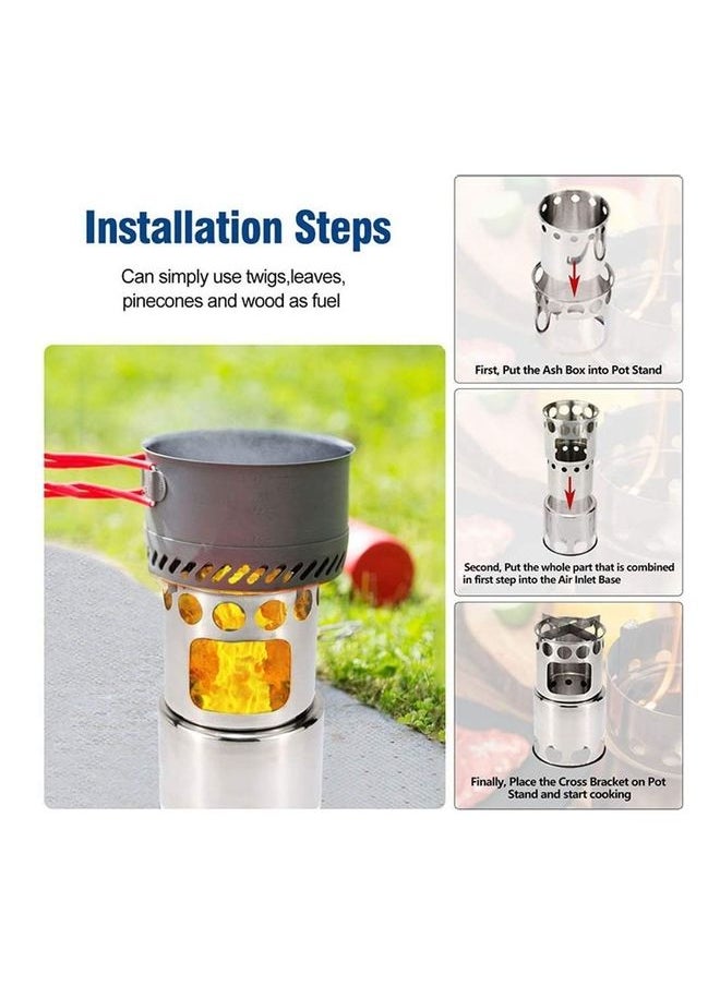 Portable Wood Burning Stove 21 x 11.5cm