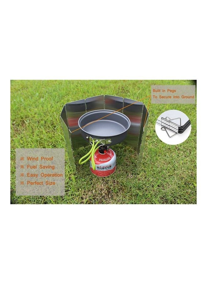 Tall Windscreen Compact Folding Camp Stove 9.5 x 3.2 x 0.7cm