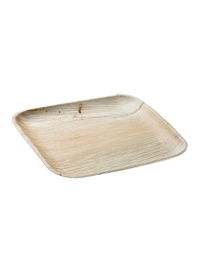 100-Piece Square Plate Set Beige 8inch