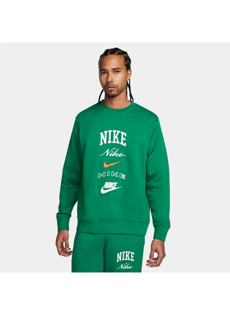 Men's Club Fleece Long-Sleeve Sweatshirt