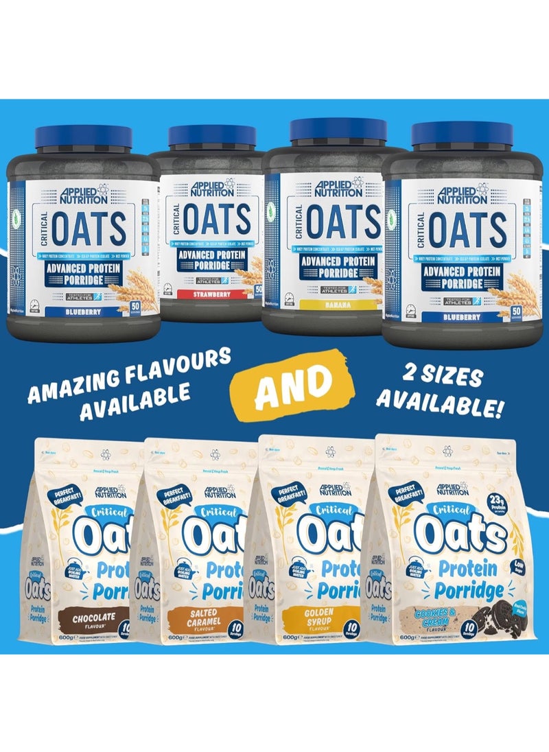 Critical Oats Advanced Protein Porridge - Whey Protein Powder Blend with Wholegrain Oats & ISO-XP Protein Isolate, Amino Acids, Cookies and Cream, 600g