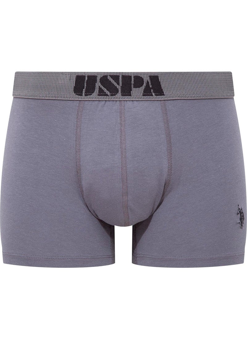 BASE. POLO ASSN. Men's Claret Red-Navy Blue-Anthracite 3-Piece Boxer 80521