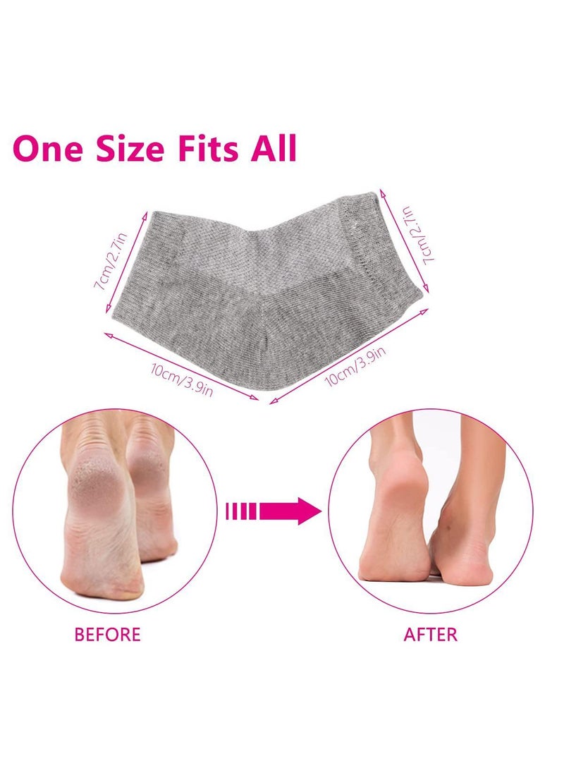 3 Pairs of Toeless Moisturizing Gel Heel Socks - Repair Dry, Cracked Feet - Open Toe Socks for Women