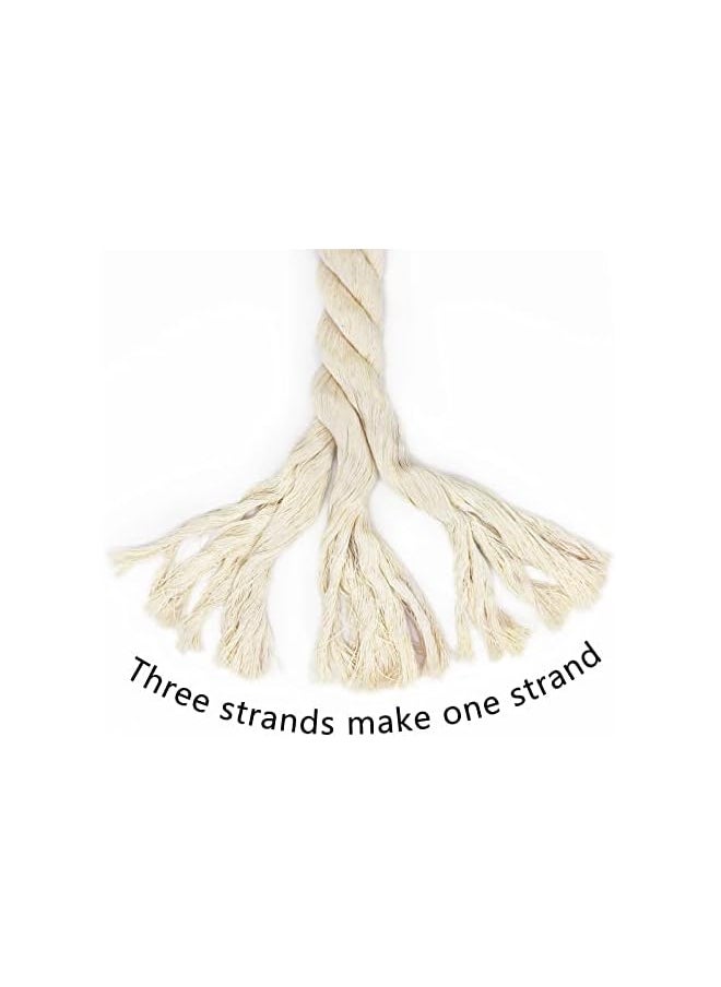 The Bros White Cotton Rope 1.25 inch × 25 feet Twisted Thick Rope for Swing, Hanging, Crafts, Nautical, Tug of War…