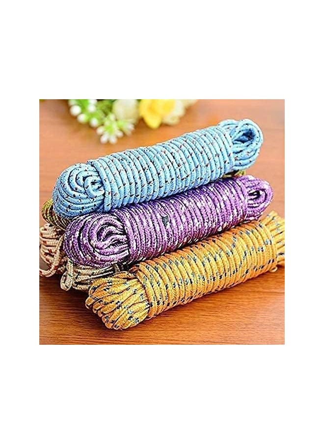 The Bros 20 Meter Multicolor Nylon Braided Cotton Rope – Versatile and Durable for Crafting, Outdoor Activities, and Decoration