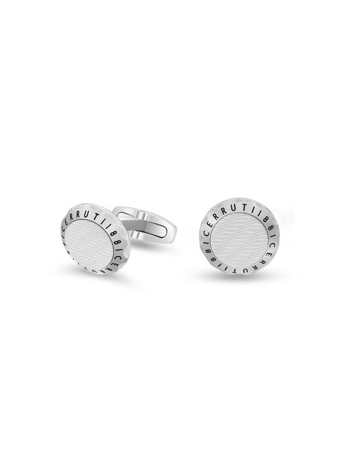 Pietro Silver Stainless Steel Cufflink for Men