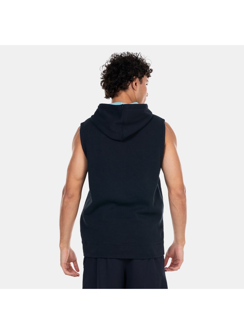 Men's Curry Fleece Sleeveless Basketball Hoodie