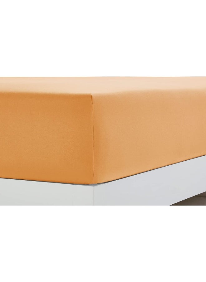 Clara Clark Twin XL Sheets Set, Deep Pocket Bed Sheets for Twin XL Size Bed - 3 Piece Twin XL Size Sheets, Extra Soft Bedding Sheets & Pillowcases, Apricot Orange Sheets Twin-XL