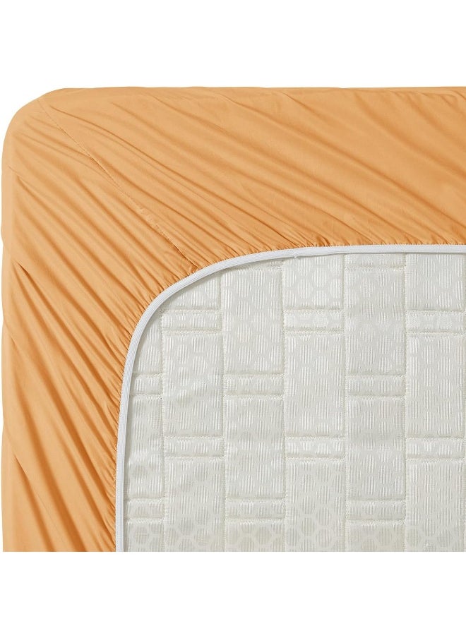 Clara Clark Twin XL Sheets Set, Deep Pocket Bed Sheets for Twin XL Size Bed - 3 Piece Twin XL Size Sheets, Extra Soft Bedding Sheets & Pillowcases, Apricot Orange Sheets Twin-XL