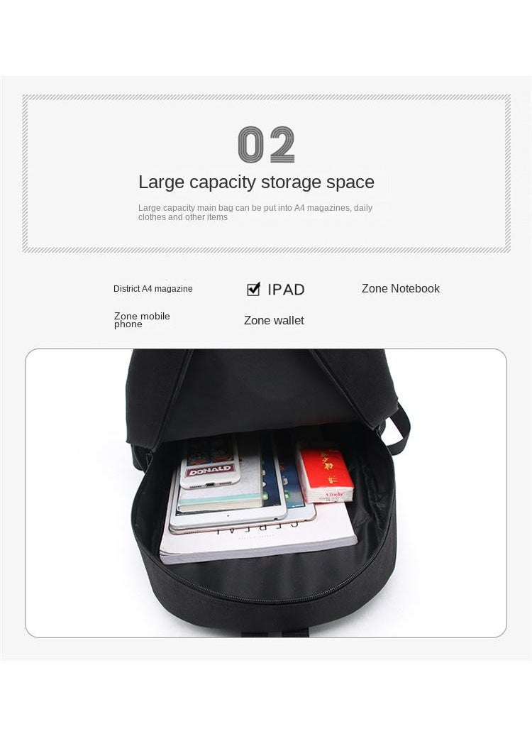 3Pcs MINECRAFT School Bag Set Game Surrounding Backpack Anime Backpack