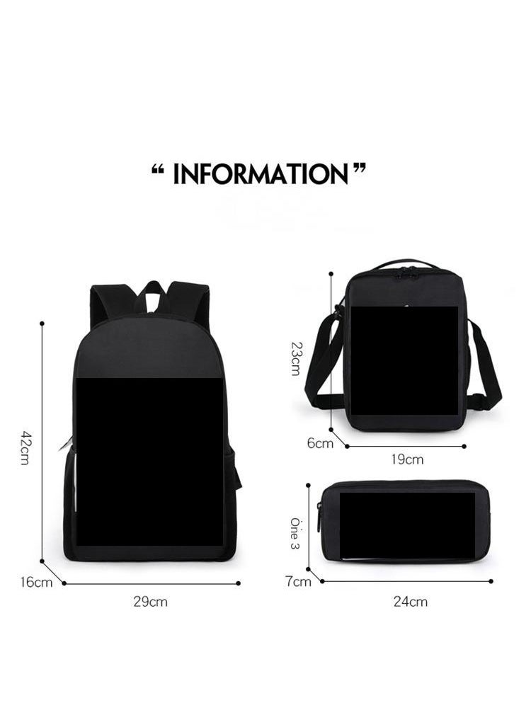 3Pcs MINECRAFT School Bag Set Game Surrounding Backpack Anime Backpack