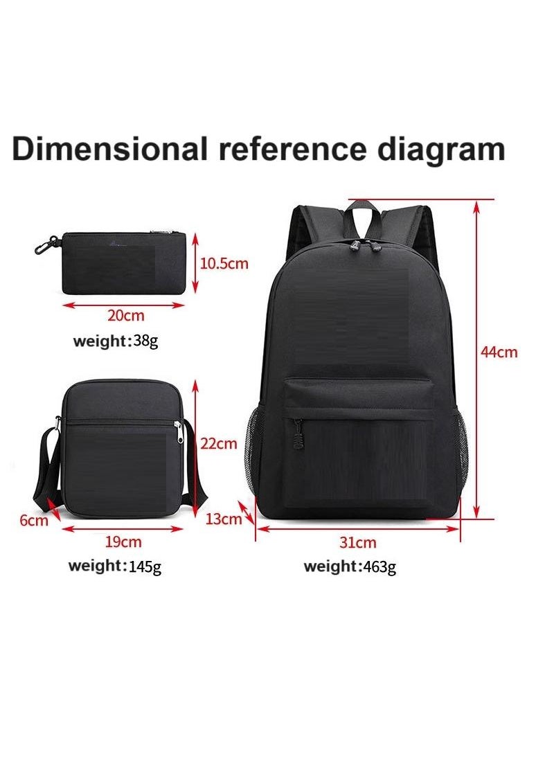 3 Pcs Set Battle For Dream Island School Bag Satchel Pencil Case Set Anime Battle For Dream Island Gifts For Kids Game Fans