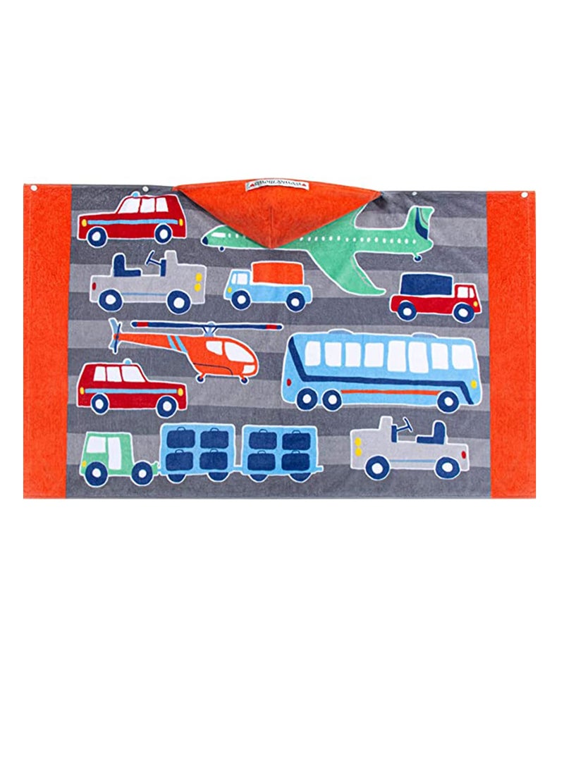 Beach Bath Towel with Hood for Kids Toddlers Boys Girls 3 to 12 Years, Oversize Extra Size 50x30